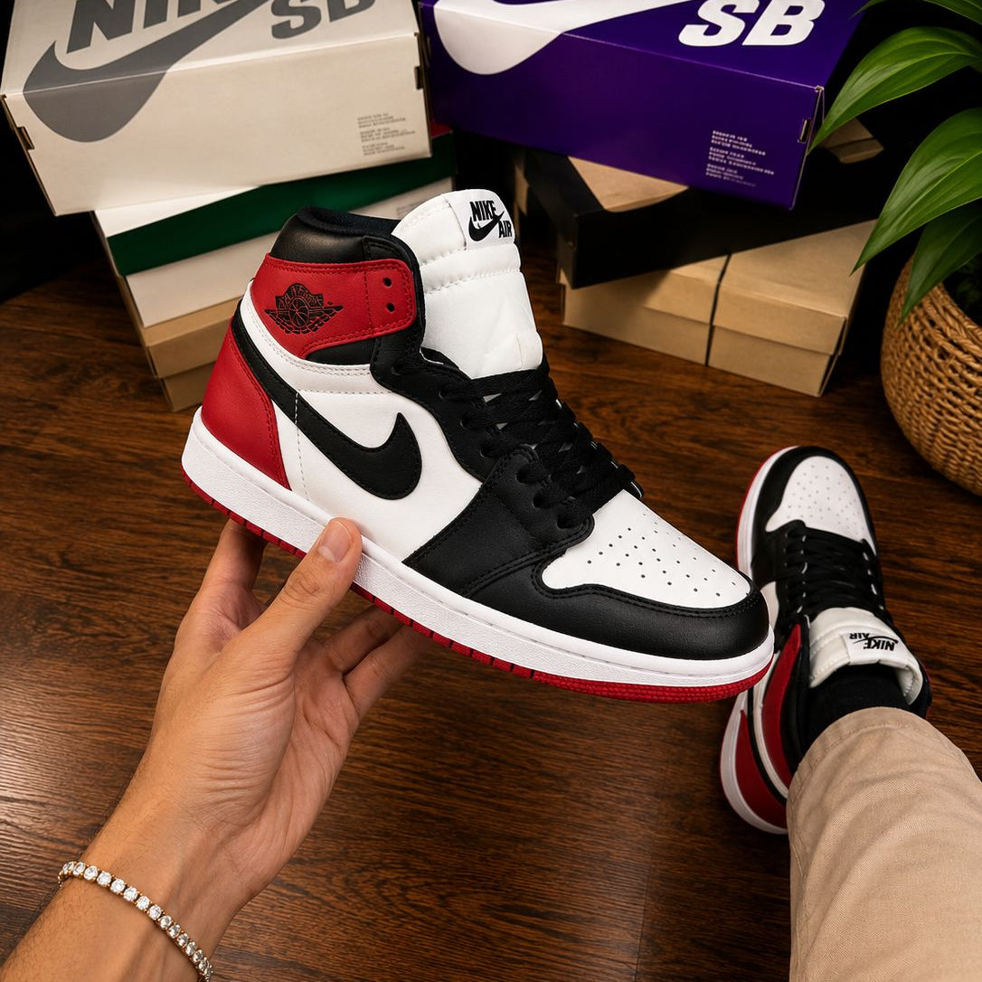 Nike Air Jordan 1 Retro Blanca Roja | Hombre
